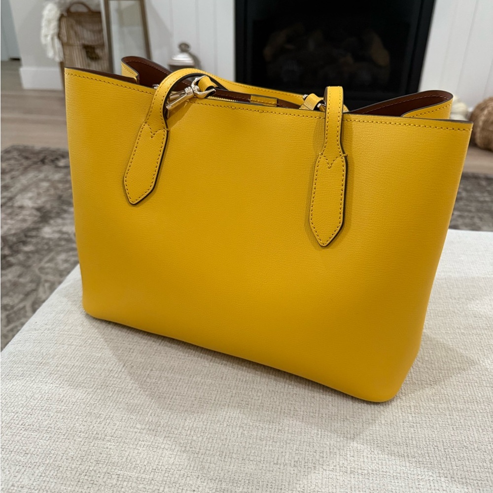Kate Spade Yellow Leather Tote Bag - Picture 3 of 7